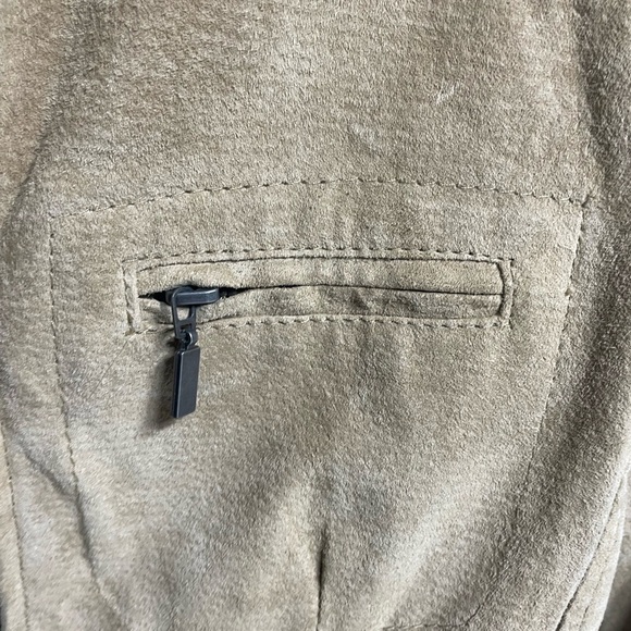 Tan Suede Zip-Up Jacket Women’s small  Stylish Everyday Layer Ruff Hewn - Picture 3 of 9